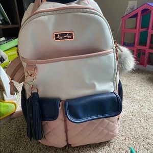 Itzy Ritzy Pink and Navy Baby Bag